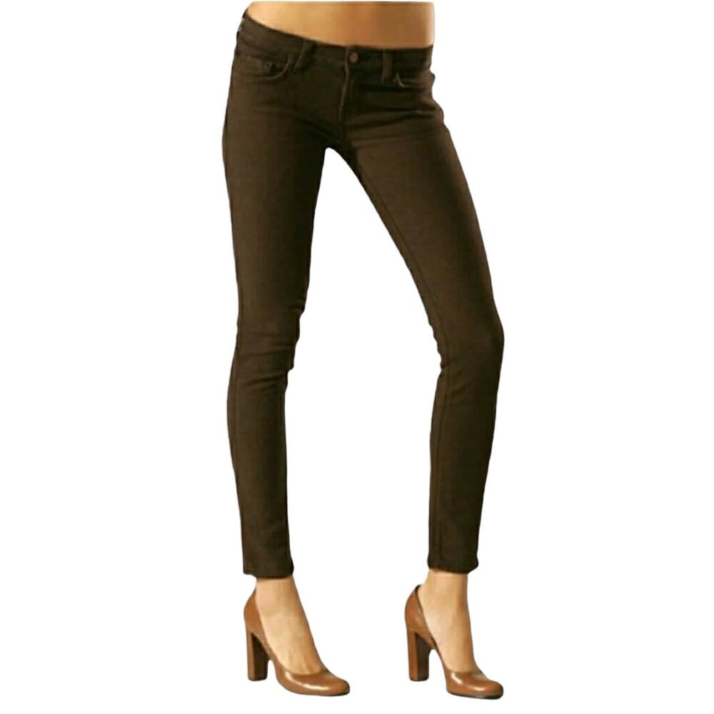 J BRAND 811 slim fit skinny leg brown suede wash mid rise twill jeans Size 27